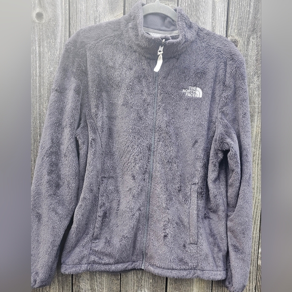 Jackets & Blazers - The North Face Fleece Jacket Womens  Gray Fuzzy Full Zip Coat
